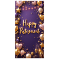 thumbnail image 1 of Decorative Balloons Happy Retirement Banner Glitter Stars Confetti Design Celebration Banner for Retirement Party Event Decor Indoor Celebration, 1 of 8