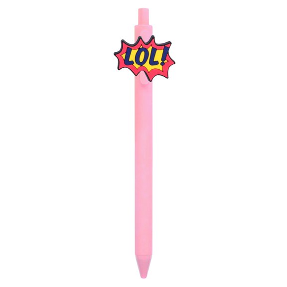 Decorative Ballpoint Pen with Speech Bubble Accent Retractable Writing Pen for Classroom Notes and Work Records