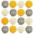 thumbnail image 1 of Decorative Balls for Bowl Centerpiece,16PCS Large Rattan 2.8 Inch Yellow Wicker Orbs Spheres, 1 of 6