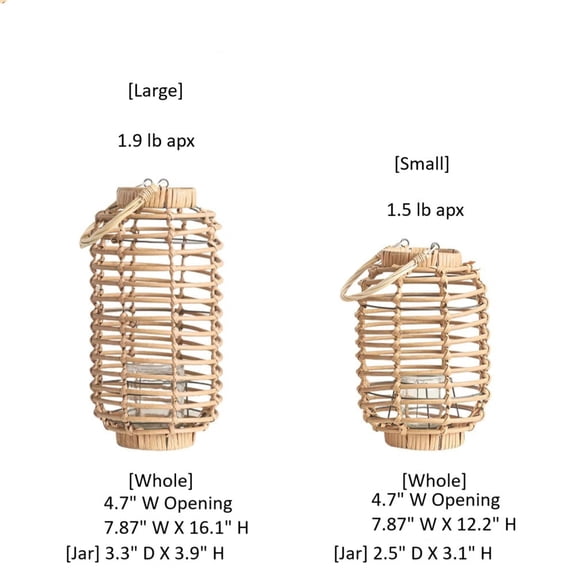 Decorative Bamboo Woven Lantern Holder
