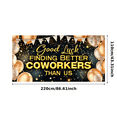 thumbnail image 1 of Decorative Banner Farewell Celebration Festive Design Golden Theme Office Party Backdrop for Coworker Farewell Indoor Event Workplace Gathering, 1 of 8