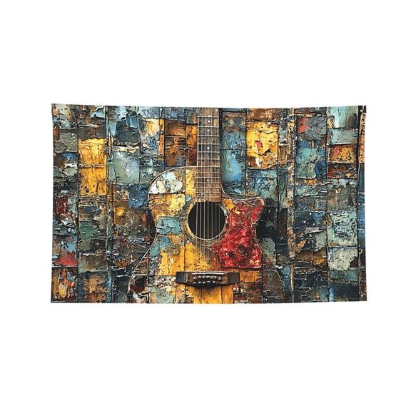 Decorative Banner Flag 3x5 Ft Wall Hanging for Dorm, Gym, Garage, Outdoor Events, Music Guitars Musical Instruments