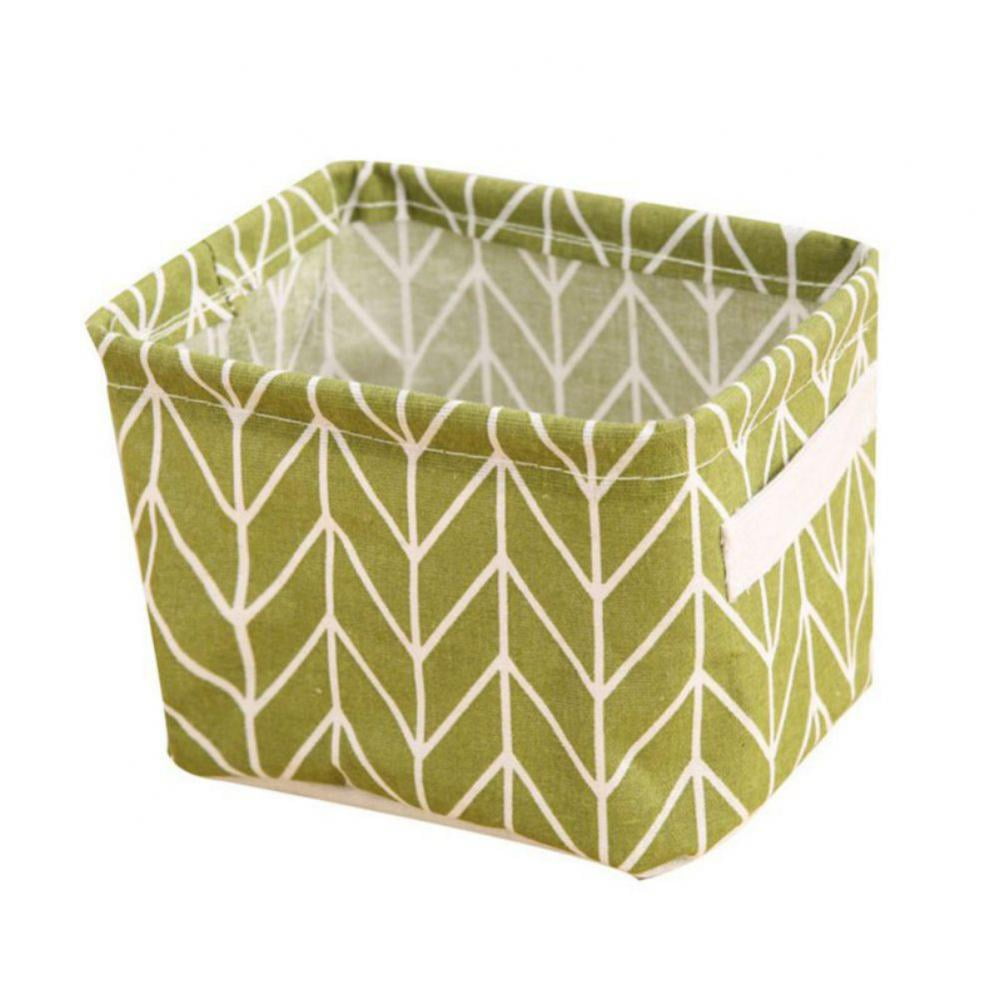 Decorative Baskets for Shelves,Rectangular Collapsible Baskets w/Handles for Storage Clothes