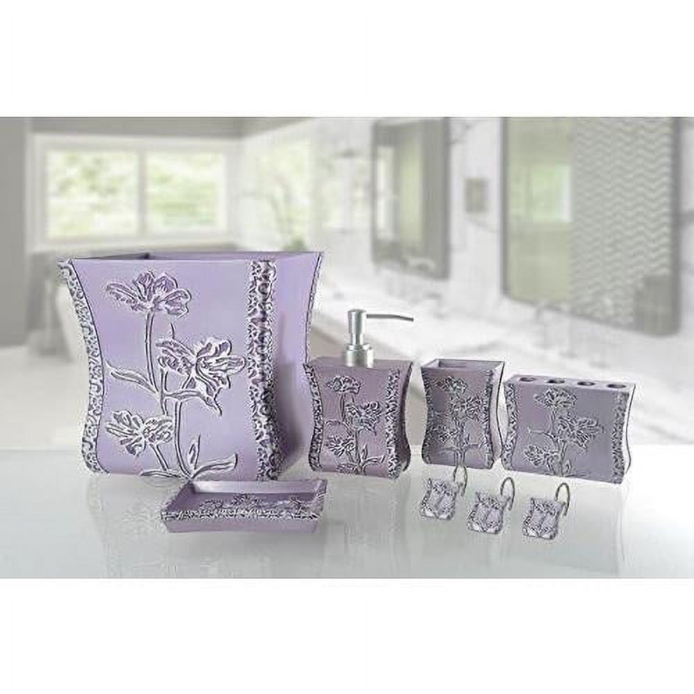 Decorative Bathroom Accessory Set Made Of Ceramic (s Purple)