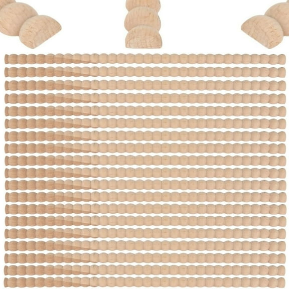 Decorative Beaded Wood Trim 24 Pcs 15. 75 inch Half Wooden Beads Trim Molding Unfinished Bead Pearl Wood Molding 3D Decorative DIY Wood Moulding Trim for Wall Furniture Door Cabinet,Topboutique