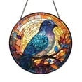 Decorative Bird Window Decor – Pigeon Stained Glass Look Art - Walmart.com