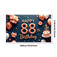 thumbnail image 1 of Decorative Birthday Banner Balloon Design Happy 88th Birthday for Milestone Celebration Indoor Decoration Party Scene, 1 of 8