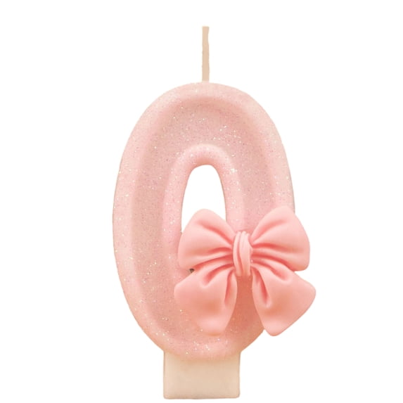 Decorative Birthday Number Candle Cartoon Style Cake Topper for Anniversary Events Party Supplies Number 0