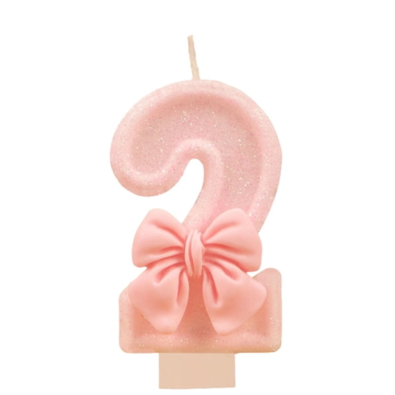 Decorative Birthday Number Candle Cartoon Style Cake Topper for Anniversary Events Party Supplies Number 2