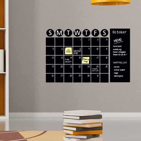 Decorative Black Chalkboard Wall Planner Sticker Removable for Daily Planning