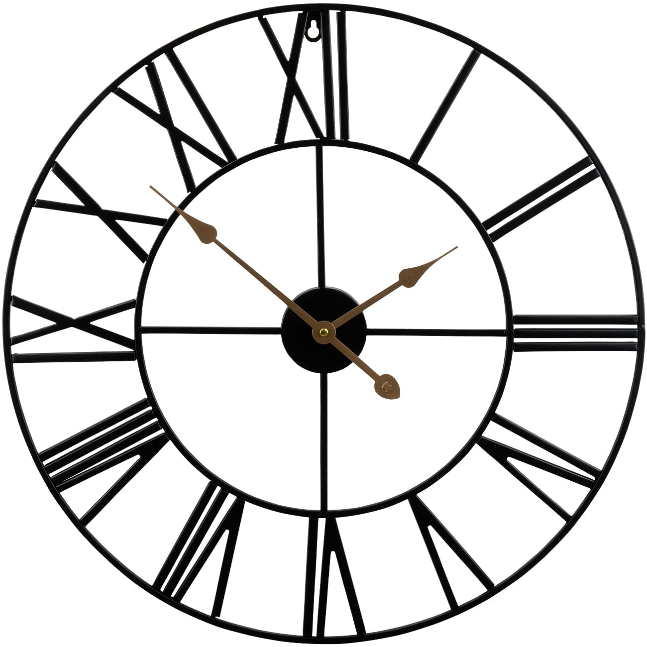 24 inch Classic; a Black Indoor/Outdoor Wall Clock