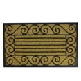 thumbnail image 1 of Decorative Black Rubber and Coir Outdoor Rectangular Door Mat 29.5" x 17.75", 1 of 5