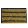 thumbnail image 1 of Decorative Black Rubber and Coir Striped Outdoor Rectangular Door Mat 29.5" x 17.75", 1 of 3
