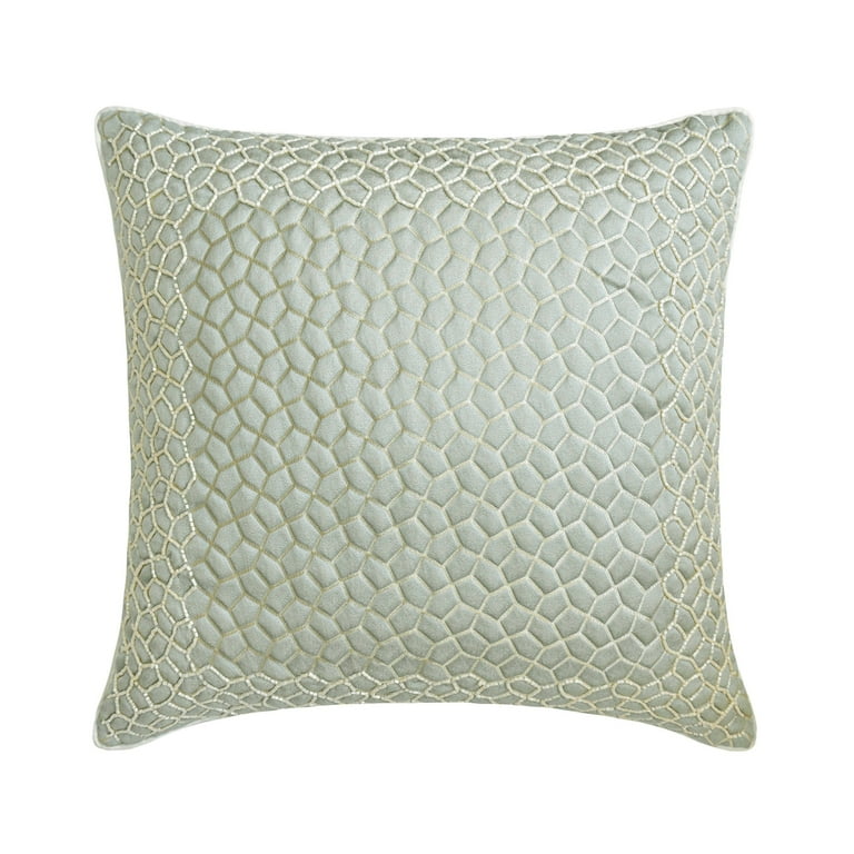 Decorative Blue 12 x12 30x30 cm Pillow Covers Jacquard Mosaic Beaded Embroidery Throw Pillows For Sofa Geometric Pattern Modern Style Mosaic Mood Blue Walmart