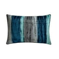 thumbnail image 1 of Decorative Blue 12"x26" (30x65 cm) Lumbar Pillow Cover, Velvet Ombre & Wrinkled Velvet Oblong Pillow, Ombre Pattern Modern Style - Ombre Teal, 1 of 9