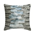 thumbnail image 1 of Decorative Blue & Silver 20"x20" (50x50 cm) Throw Pillow Covers, Suede Tie and Dye embroidery, beaded Oxidized Throw Pillows For Sofa, Abstract Pattern Modern Style - Oxidation Silver, 1 of 3