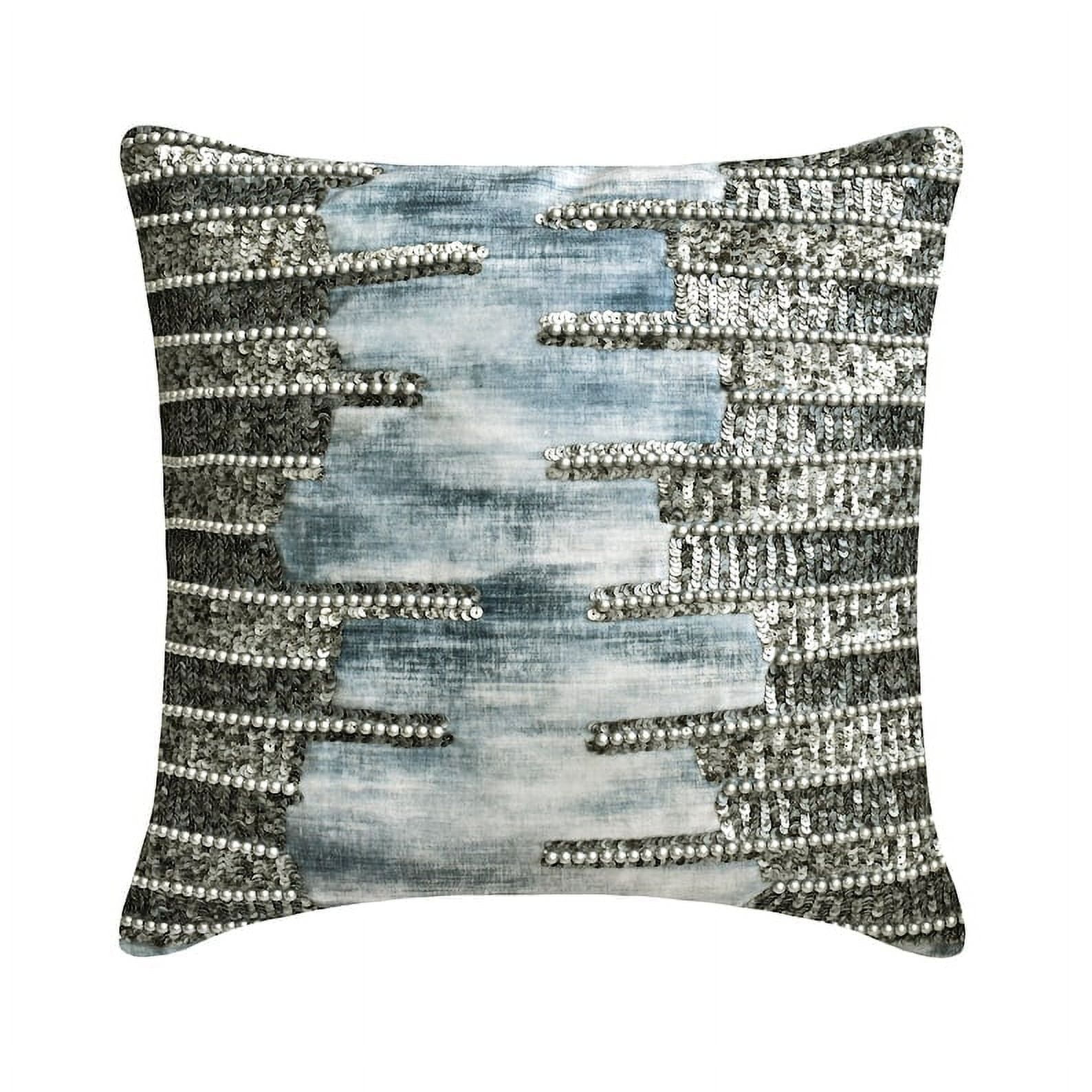 Blue silver cheap throw pillows