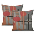 thumbnail image 1 of Decorative Boho Throw Pillow Covers, Abstract Navy Blue Burnt Orange, 20x20 inch Set of 2, Mid Century Modern Aesthetic, Ideal Geometric Minimalist Art Decor for Bed, Couch, Home Decor, 1 of 7