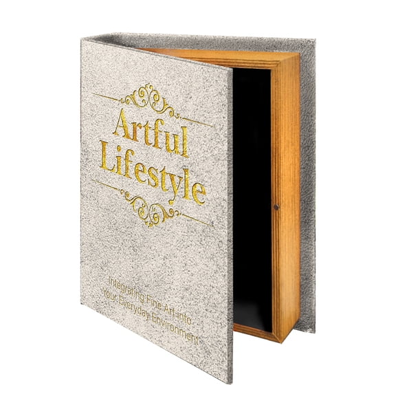 Decorative Book Box Artful Lifestyle Book Storage Box Beige Fake Books Boxes Leather Books Hidden Storage Boxes for Jewelry Photos