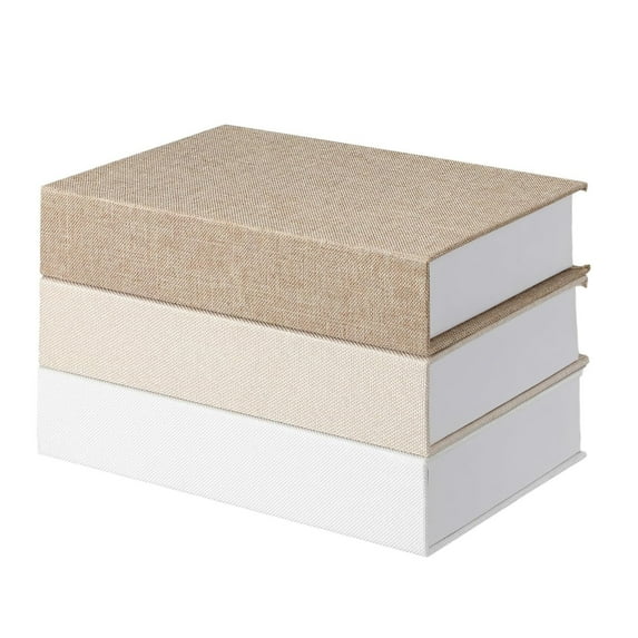 Decorative Books Boxes,Bexikou 3Pcs Faux Book Boxs for Decoration,Fake Book Model Decorative Books for Book Shelf Table Desk Decors