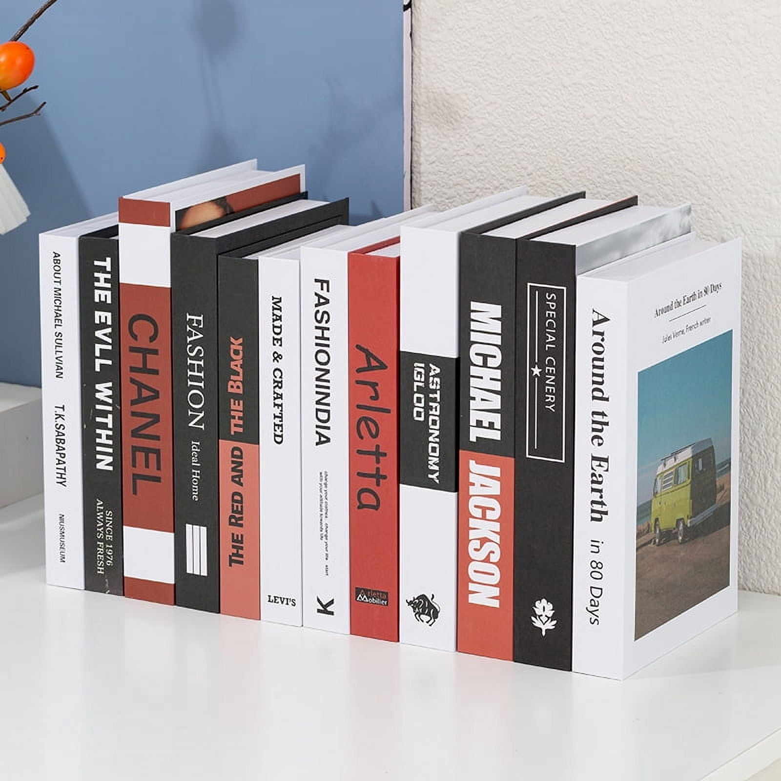 Decorative Books Bundle of Designer Book Decor Inspired CARDBOARD BOX