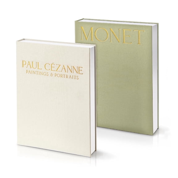 Decorative Books for Home Decor- 2Pcs Linen Decorative Boxes for Aesthetic Room Decoration, Modern Fake Book Storage Boxes for Coffee Table, Bookshelf or Mantle Decor, Sage