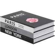 Decorative Books for Home Decor, 3 Pcs Coffee Table Books Decor, Faux Books for Decoration, Pink Decor Books, Fashion Books Decor, Designer Books Decor Set for Living Room, Shelf Decor