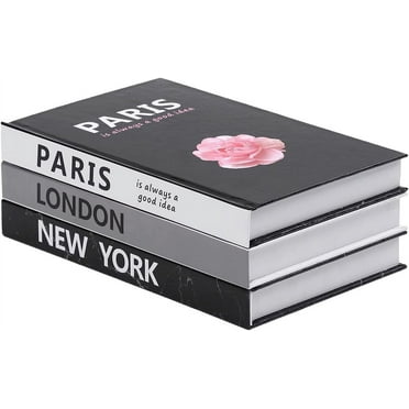 Decorative Books for Home Decor, 3 Pcs Coffee Table Books Decor, Faux Books for Decoration, Pink Decor Books, Fashion Books Decor, Designer Books Decor Set for Living Room, Shelf Decor