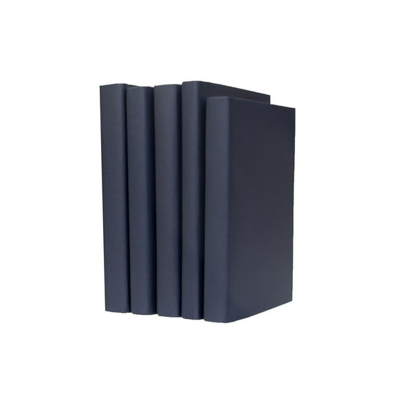 Decorative Books Navy Paper-Wrapped Pen & Willow - Real, eco-friendly, shelf-ready book bundles for home or office decor, weddings or staging.