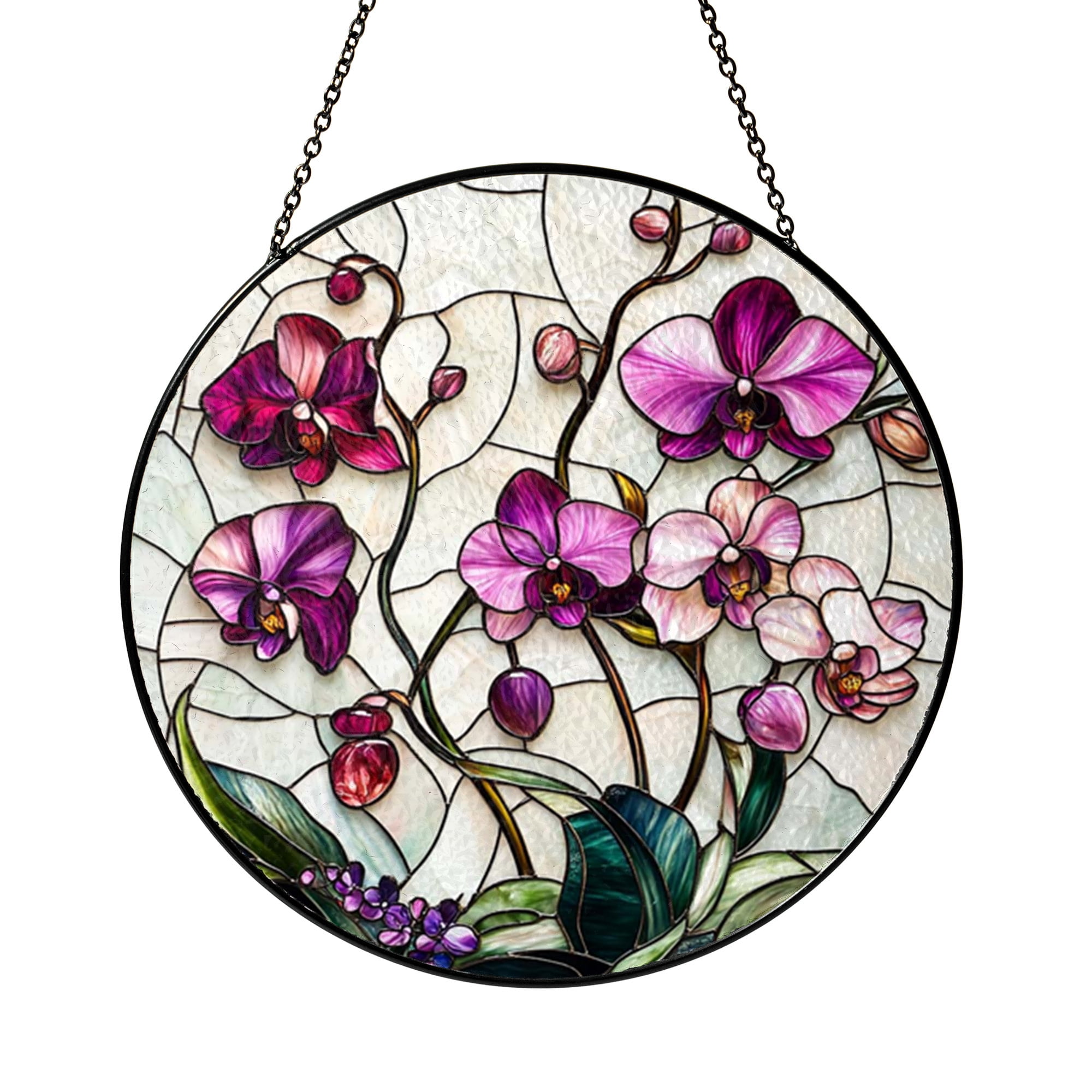 Window Drawing. Sign Decorative Botanical Window Art – Orchid Bloom Design - Walmart.com
