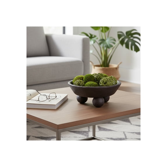 Modern Decorative Bowl for Modern Spaces - Casual Coffee or Centerpiece Table Decoration for Candy Bowl - Functional Home Decor Accents for Kitchen Counter, Table, and Key Bowl - 5", Brown