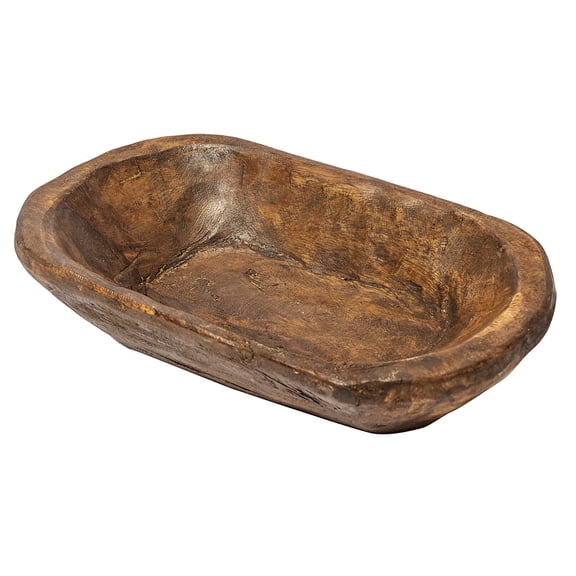 MAINEVENT Decorative Wooden Bowl Approx 10 Inch, Spanish Oak Centerpiece Made in USA