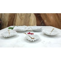 Decorative Bowls for Home Decor | Marble Bowl | Large Decorative Bowl | Marble Fruit Bowl | Scalloped Bowl | Stone Bowl | Decorative Fluted Bowl | Marble Scalloped Bowl (5 Inches)