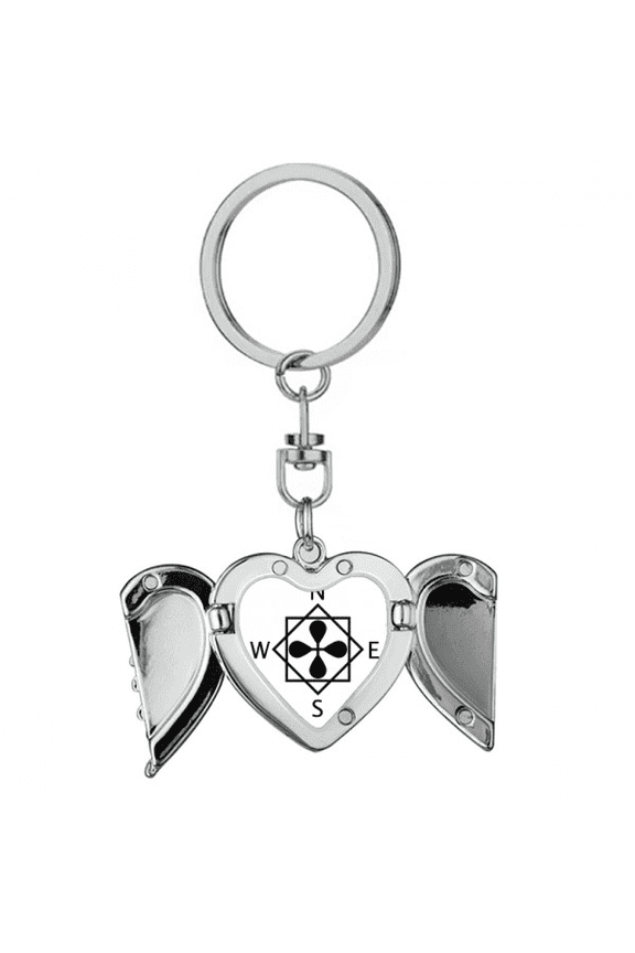 Decorative Box Combination Line Heart Angel Wing Key Chain Holder