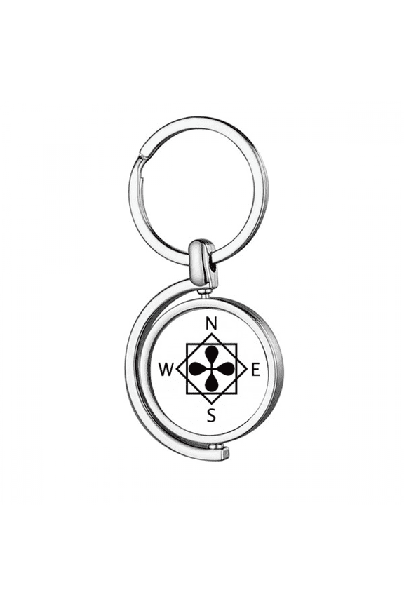 Decorative Box Combination Line Rotating Keychain Metal Keyring Holder