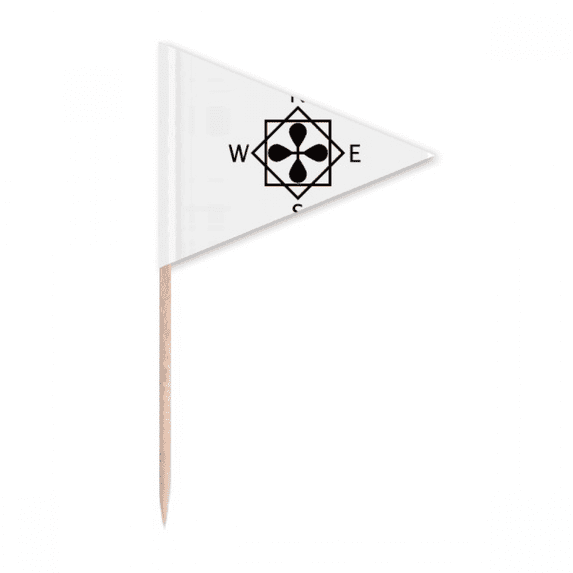 Decorative Box Combination Line Toothpick Triangle Cupcake Toppers Flag