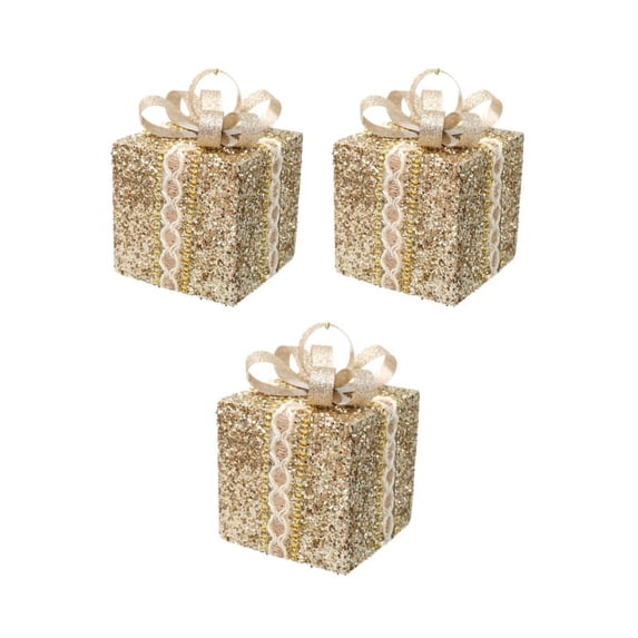 Decorative Box Ornaments Christmas Tree Decorations Boxes New Year Holiday Decor Various Colors