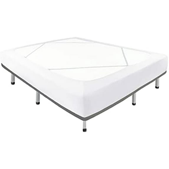Decorative Box Spring Cover Full & Full XL Size, White Luxurious Jersey ...