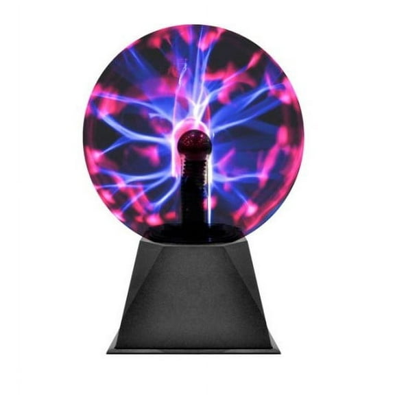 Decorative Bright Multi Color Globe Plasma Lamp, Black, 6"