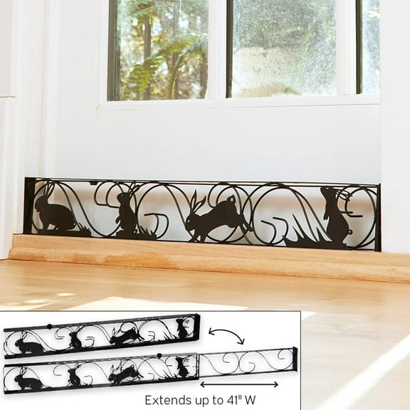 Sliding Door Lock with Decorative Bunny Design Expands 26" to 41"