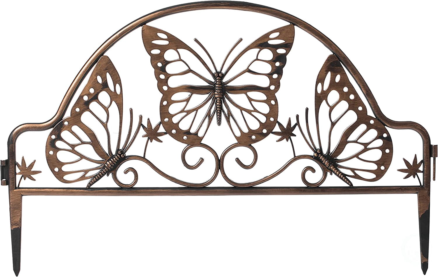 Decorative Butterfly Design Plastic Fence Garden Edging Landscape Border Path Panel, Pack of 6