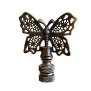 Decorative Butterfly Lamp Finial Antique Brass, 2.3"h