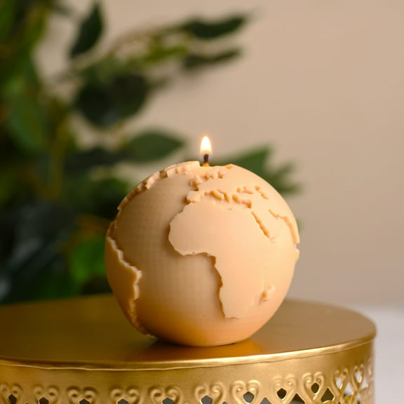 Decorative Candles for Home Decor | Scented Candles for Home Decoration | Home Decor Items | Home Decoration Items | Scented Candles for Home (Brown), Globe Candles Home Decor Items (Unscented)