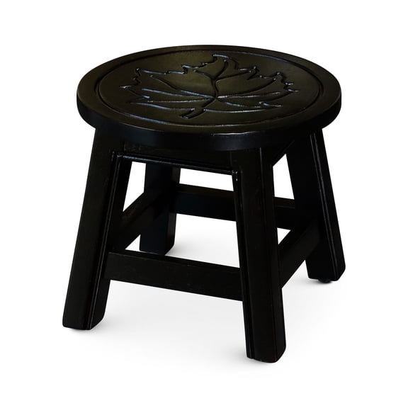 Decorative Carved Wooden Stool | Used as Side Tables or Ottomans | Constructed from Durable Wood | Easy to Store Away