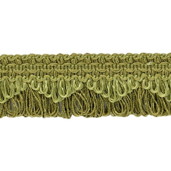 Decorative Celadon Green Scalloped Loop Fringe / Braid, 1 3/8 Inch, Style# 9115 Color: L26 (G6) (Sold by The Yard)