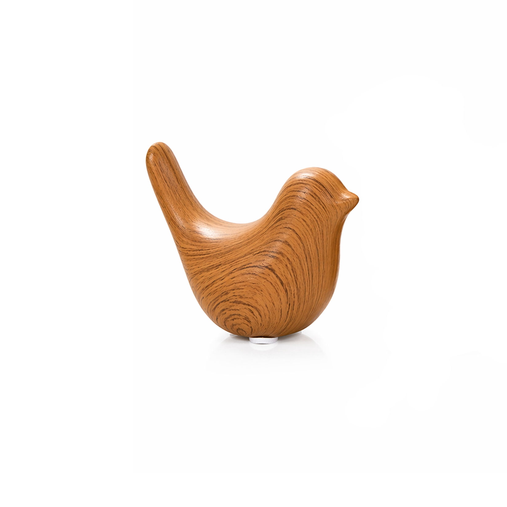 Decorative Ceramic Bird Figurine, Wooden Look Farmhouse Decor Accent, Rustic Bird Statue, Modern Minimalist Tabletop Ornament for Living Room Shelf Coffee Table Home Decor(Small)