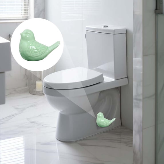 Decorative Ceramic Bird Toilet Bolt Caps, Cute Animal Screw Covers For Bathroom Base, Funny Toilet & Desktop Ornament