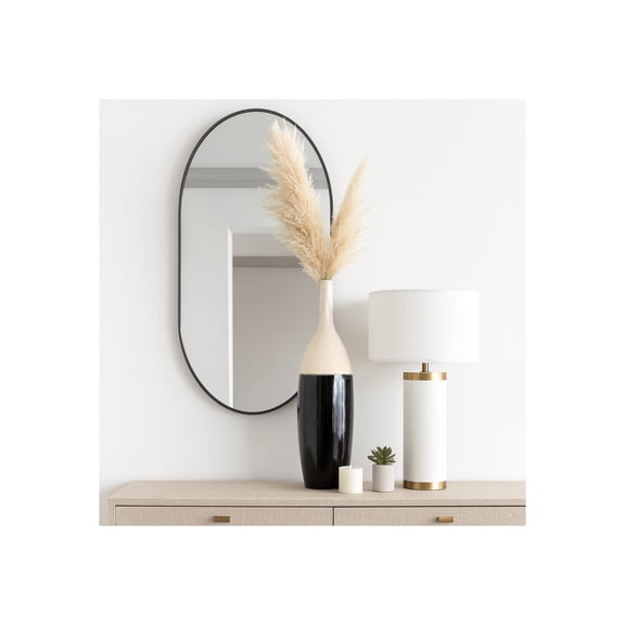 Decorative Ceramic Floor Vase - Flower Vase for Living Room Decor and Bedroom Decor - Elegant Home Decor Accent for House, Office Decor, or Entryway Display - Modern Room Statement Piece - 31", White