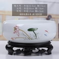 thumbnail image 1 of Decorative Ceramic Flower Pot with Plastic Base - Versatile Planter for Office Garden Balcony - Durable Hydroponic Bowl for Bonsai Plants, 1 of 1