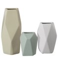 thumbnail image 1 of Decorative Ceramic Multi Paned Vase, Modern Style Centerpiece Table Vase, 1 of 6